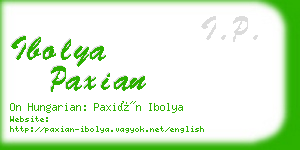 ibolya paxian business card
